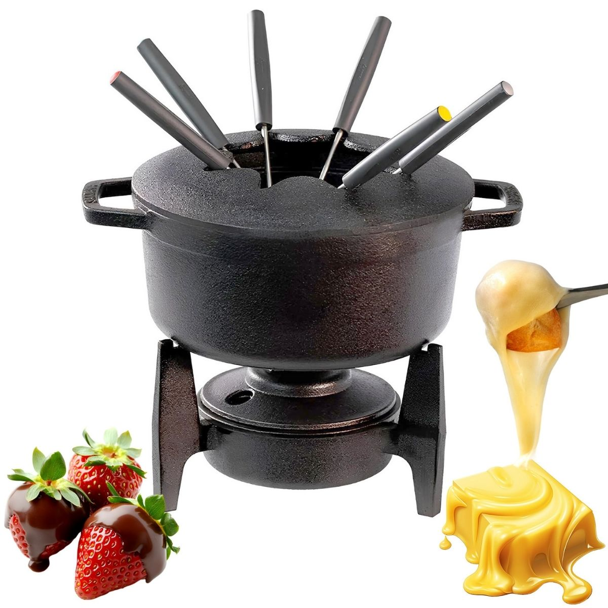 11 aparelho de fondue em ferro fundido 85 5