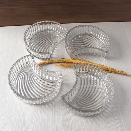 07 petisqueira de vidro creative com 4 pecas individuais