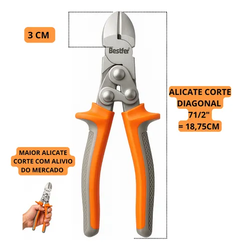 d nq np 871157 mlb84405930786 052025 o alicate corte diagonal junta dupla 7 12 profissional