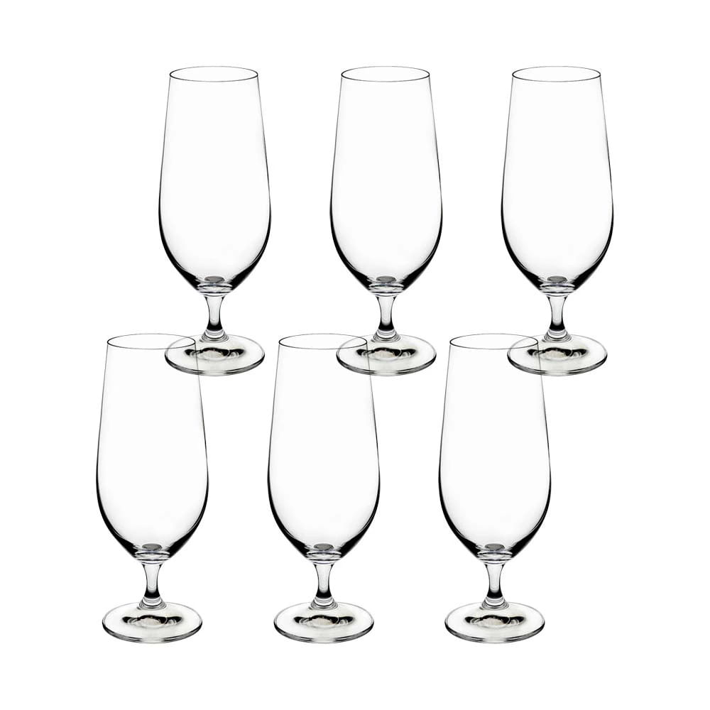 04 conjunto 6 tacas para vinho tinto em cristal ecologico 450ml anna