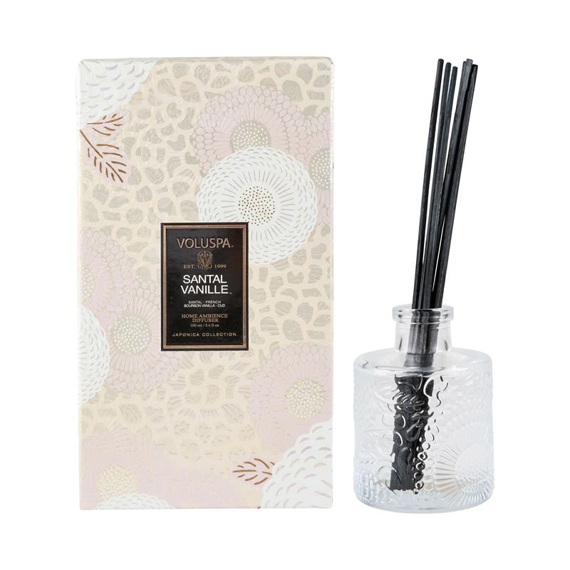 kit difusor de ambiente luxe 500ml santal vanille voluspa 6540e609bd751