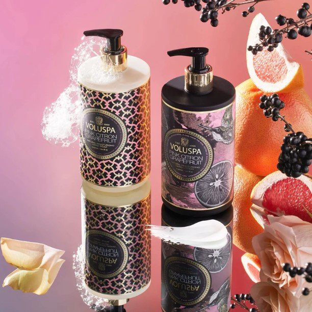 sabonete liquido pink citron grapefruit 450ml voluspa 651ad028964be