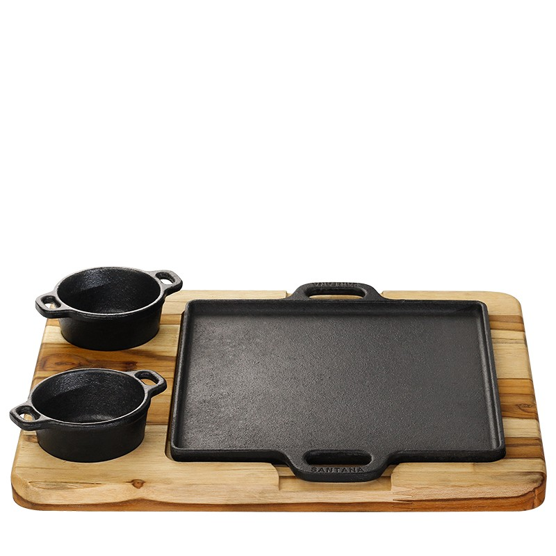 chapa ferro com molheira e suporte de madeira 29x29cm 313 1 20201211160148